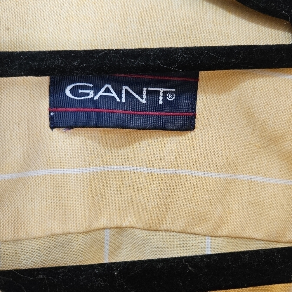 GANT long sleeve yellow stripped button up shirt 15.5 men - Picture 2 of 7